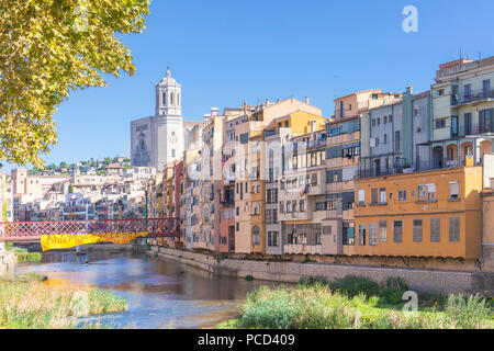 Eiffel Brücke, Girona, Katalonien, Spanien, Europa Stockfoto