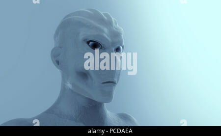 3d alien Portrait Stockfoto