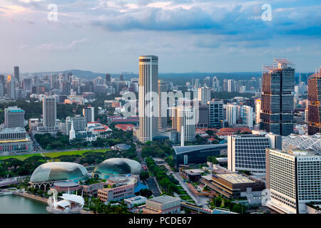 Luftbild der Innenstadt, Singapur Stockfoto