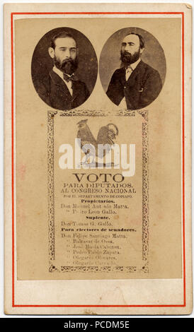 503 Propaganda política para Manuel Antonio Matta y Pedro Leon Gallo Stockfoto