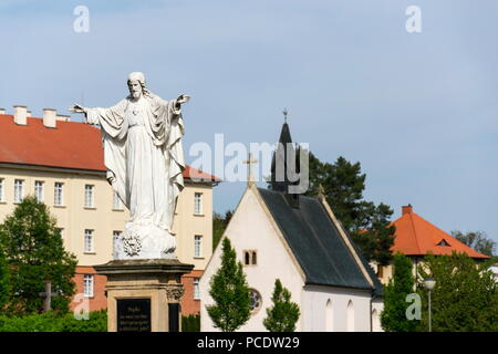 Jesus Christus mit offenen Armen Statue, Velehrad Basilika, Tschechische Republik Stockfoto