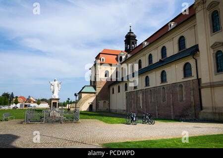 Jesus Christus mit offenen Armen Statue, Velehrad Basilika, Tschechische Republik Stockfoto