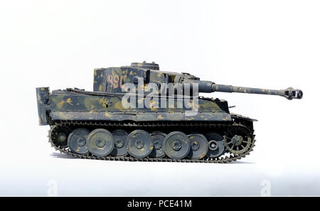 Authentisches Modell Rekonstruktion einer WW2 German Tiger 1 Tank Stockfoto