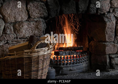 Offenes Feuer Stockfoto