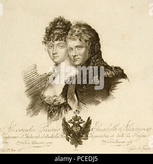 35 Alexander ich mit Frau von anonym nach Sant-Auben (nach 1807) Stockfoto