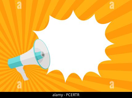 Megafon und Sprechblase Vector Illustration Stock Vektor
