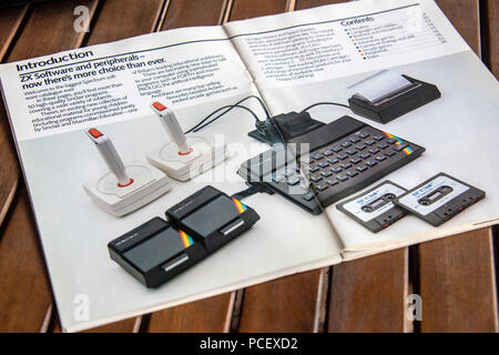 Sinclair Spectrum ZX-Handbuch Stockfoto