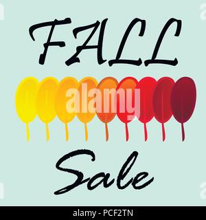 Herbst Sale flyer Vorlage. Stock Vektor