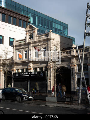 Eingang zu den englischen Markt im Stadtzentrum von Cork Stockfoto