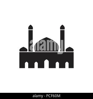 Doppelzimmer Tower Silhouette Moschee benutzerdefinierte Vector Illustration Graphic Design Stock Vektor