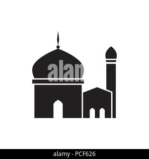 Single Tower Silhouette Moschee benutzerdefinierte Vector Illustration Graphic Design Stock Vektor