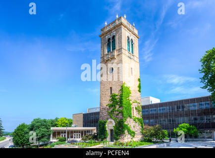 MADISON, WI/USA - 26. JUNI 2014: Carillon Turm auf dem Campus der Universität von Wisconsin-Madison. Stockfoto