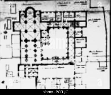 116 Carte de l'ancienne Abbaye de Pothières (Côte-d'Or) Stockfoto
