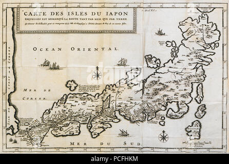 116 Carte des Isles De Iapon - Jean Baptiste Tavernier - 1692 Stockfoto