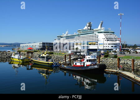 Ogden Point Kreuzfahrtterminal, Victoria BC, Kanada Stockfoto