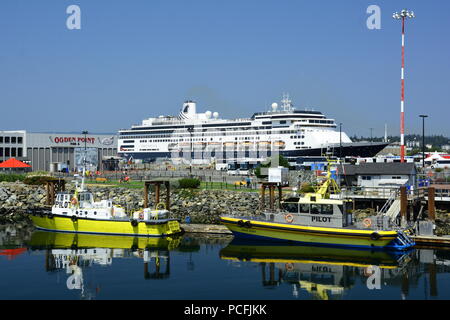 Ogden Point Kreuzfahrtterminal, Victoria BC, Kanada Stockfoto