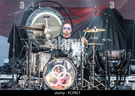 San Diego, Kalifornien, USA. 1 Aug, 2018. JASON BONHAM Zeppelin Erfahrung (JBLZE) an der Matratze fest Amphitheater in Chula Vista, Kalifornien führte am 31. Juli 2018 Credit: Marissa Carter/ZUMA Draht/Alamy leben Nachrichten Stockfoto