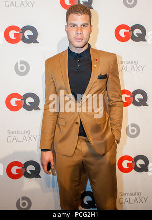 *** Foto *** Blake Griffin zu zahlen $ 250.000 in monatlichen Kindergeld, NEW ORLEANS, LA - 15. Februar: NBA Spieler Blake Griffin (Los Angeles Clippers) posiert an der GQ & Lebron James NBA All Star Style party von Samsung Galaxy gesponsert am Samstag, 15. Februar 2014, den Ogden Museum der Südlichen Kunst in New Orleans, Louisiana mit Live Jam Session von Grammy Award-winning Artist die Wurzeln. Photo Credit: RTNEscanelle/MediaPunch Stockfoto