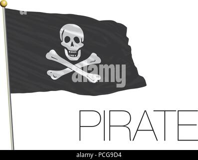 Piratenflagge, Vektor, Abbildung Stock Vektor