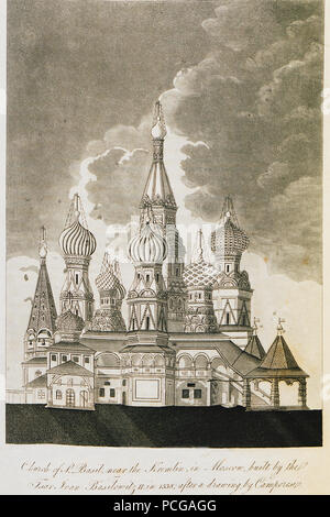 130 Kirche od S Basi in der Nähe des Kreml in Moskau, die Zar Ivan Basilevitz werden II 1538 - Clarke Edward Daniel - 1810 Stockfoto