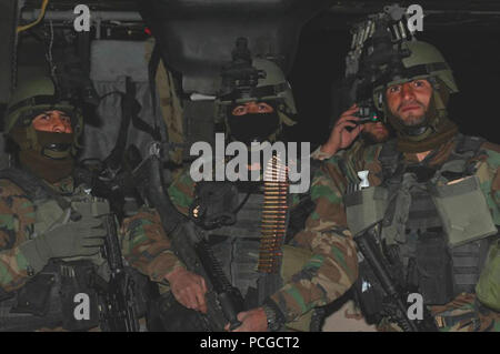 080219-A 0045 H-0035 Afghanistan-Afghan nationale Armee 201 ST Commando Kandak Vorbereitung auf die erste Mission im Süden Afghanistans, Februar, 19, 2008 bereitzustellen. Combined Joint Special Operations Task Force-Afghanistan Stockfoto