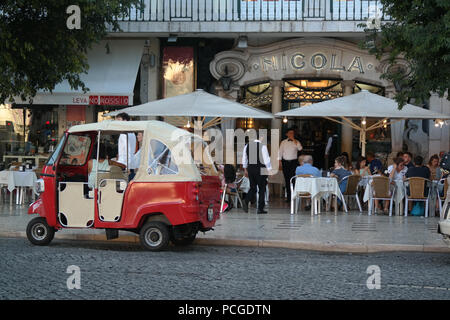 Lissabon. Café Nicolá, einer der ältesten und bekanntesten Lissabon Restaurants und Cafés. Rossio Platz. Stockfoto