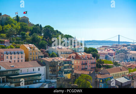 Blick auf Lissabon. Stockfoto