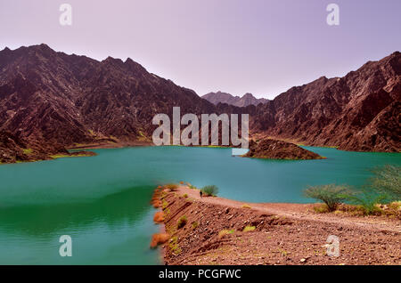 Majestic View von Hatta Damm in Dubai, Vereinigte Arabische Emirate Stockfoto