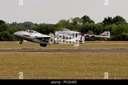 De Havilland Vampire, Norwegian Air Force historische Squadron Stockfoto