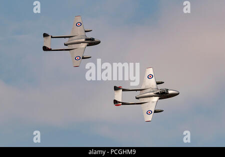 De Havilland Vampire, Norwegian Air Force historische Squadron Stockfoto