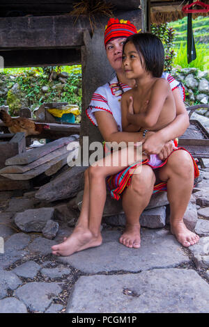 Menschen aus Ifugao-Minderheit in Banaue auf den Philippinen Stockfoto