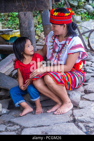 Menschen aus Ifugao-Minderheit in Banaue auf den Philippinen Stockfoto