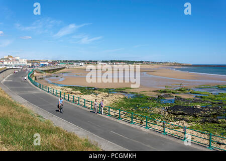 Die Promenade und das Meer Aussicht, Seaburn, Sunderland, Tyne und Wear, England, Vereinigtes Königreich Stockfoto