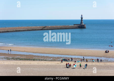 Roker Strand und Pier, Roker, Sunderland, Tyne und Wear, England, Vereinigtes Königreich Stockfoto