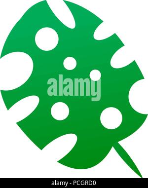Vektor grüne Blätter von tropischen Pflanzen Monstera Stock Vektor