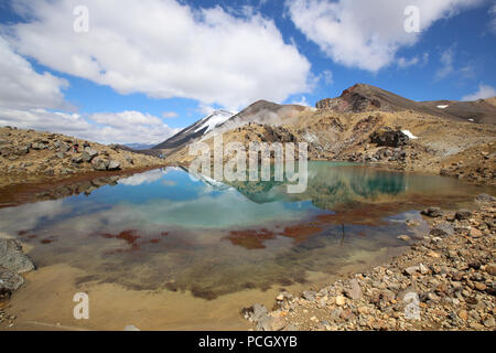 Entlang der Tongariro Alpine Crossing Stockfoto