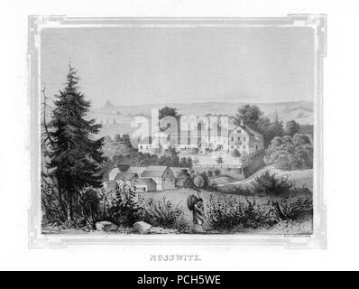 Album der Schlösser und Rittergüter im Königreiche Sachsen V086. Stockfoto