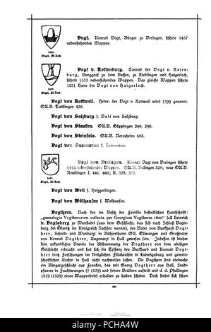 Alberti Wuerttembergisches Adels- und Wappenbuch 0930. Stockfoto