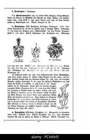 Alberti Wuerttembergisches Adels- und Wappenbuch 0545. Stockfoto