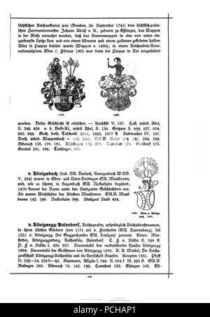 Alberti Wuerttembergisches Adels- und Wappenbuch 0413. Stockfoto