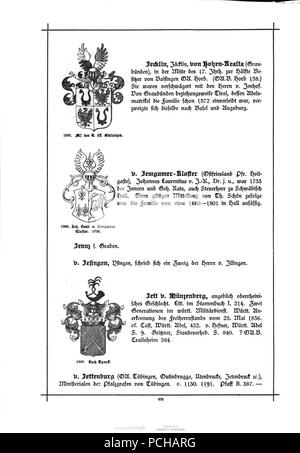 Alberti Wuerttembergisches Adels- und Wappenbuch 0372. Stockfoto