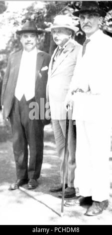 Albert Einstein em visita ao Jardim Botânico do Rio de Janeiro. Stockfoto