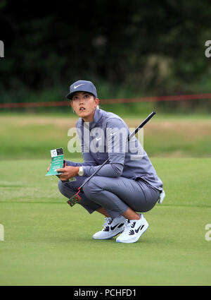 Michelle wie aus den USA am ersten Tag der Ricoh Women's British Open im Royal Lytham & St Annes Golf Club. PRESSEVERBAND Foto, Bilddatum: Donnerstag, 2. August 2018. Siehe PA Geschichte GOLF Frauen. Bildnachweis sollte lauten: Peter Byrne/PA Wire. Stockfoto