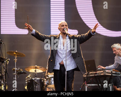 James live am 3. Tag von Rock in Rio Lisboa 2018 Parque da Bela Vista in Lisboa mit: Tim Stand, wo: Lissabon, Portugal Wann: 29 Jun 2018 Credit: Rui M Leal/WENN.com Stockfoto