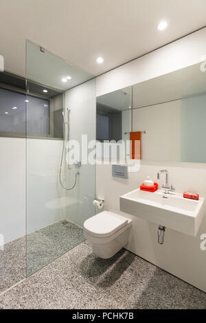 Moderne Architektur; Wohnung; Badezimmer Stockfoto