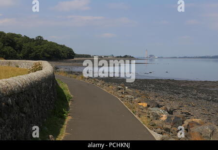 Der John Muir Weg in der Nähe des Blackness Castle Schottland Juli 2018 Stockfoto