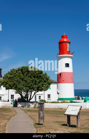 Souter Leuchtturm, Marsden, South Shields, Tyne and Wear, England, Vereinigtes Königreich Stockfoto