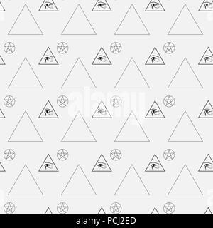 Auge des Horus Ägypten Gottheit Muster wiederholen nahtlos in der Farbe Schwarz für jedes Design. Vektor geometrische Abbildung: Eps 10. Stock Vektor
