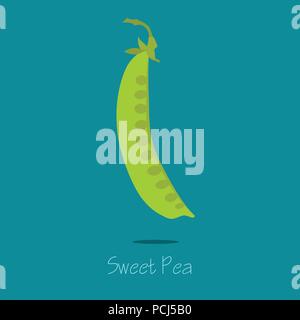 Sweet Pea-Karte. Vector Illustration EPS 10. Stock Vektor