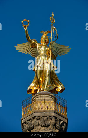 Siegessaeule, großen Stern, Tiergarten, Mitte, Berlin, Deutschland Stockfoto
